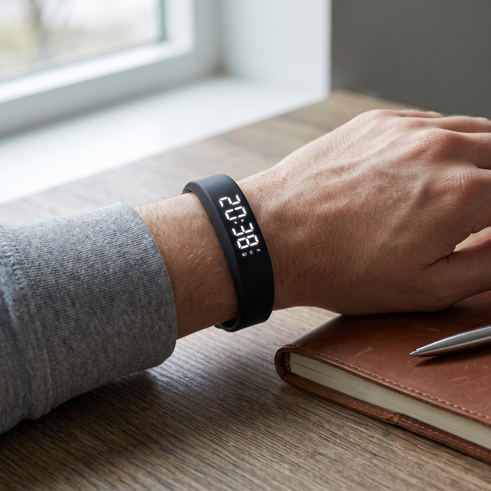 Person sleeping with Wake Band